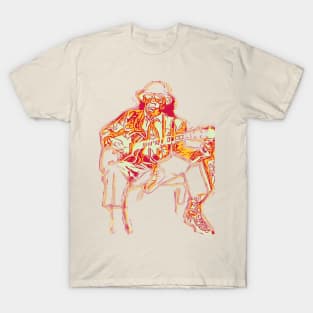 Muddy playing guitar red T-Shirt